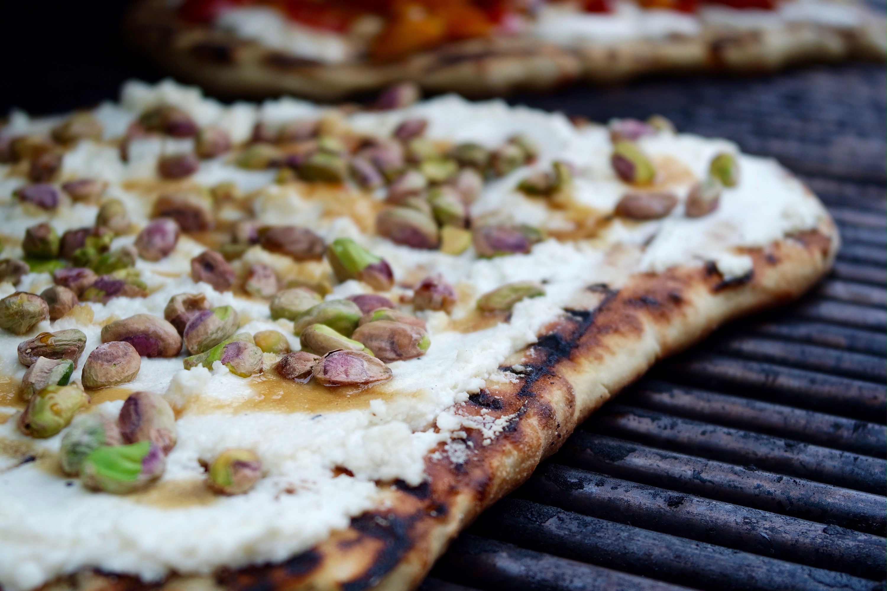 Grilled Pizza - Ricotta, Pistachio, Honey